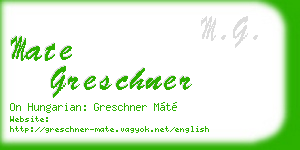 mate greschner business card